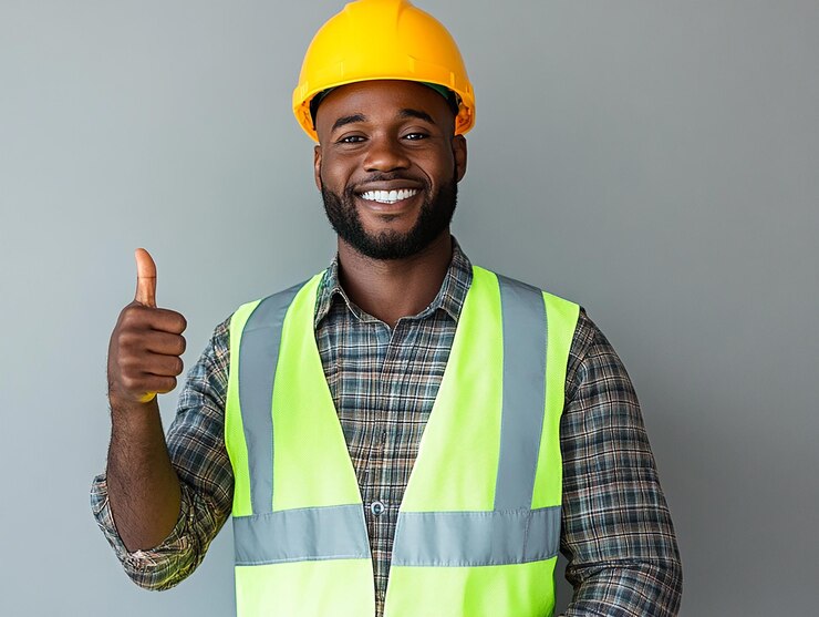 man wearing yellow hard hat giving thumbs up 763111 312162